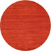 Sideview of Contemporary Neon Red Modern Rug, con86