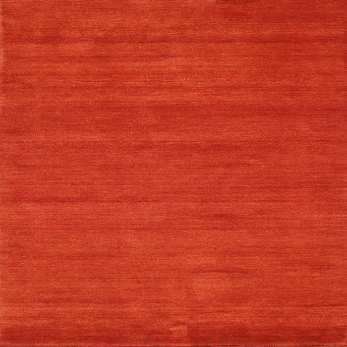 Square Contemporary Neon Red Modern Rug, con86