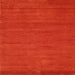 Square Contemporary Neon Red Modern Rug, con86