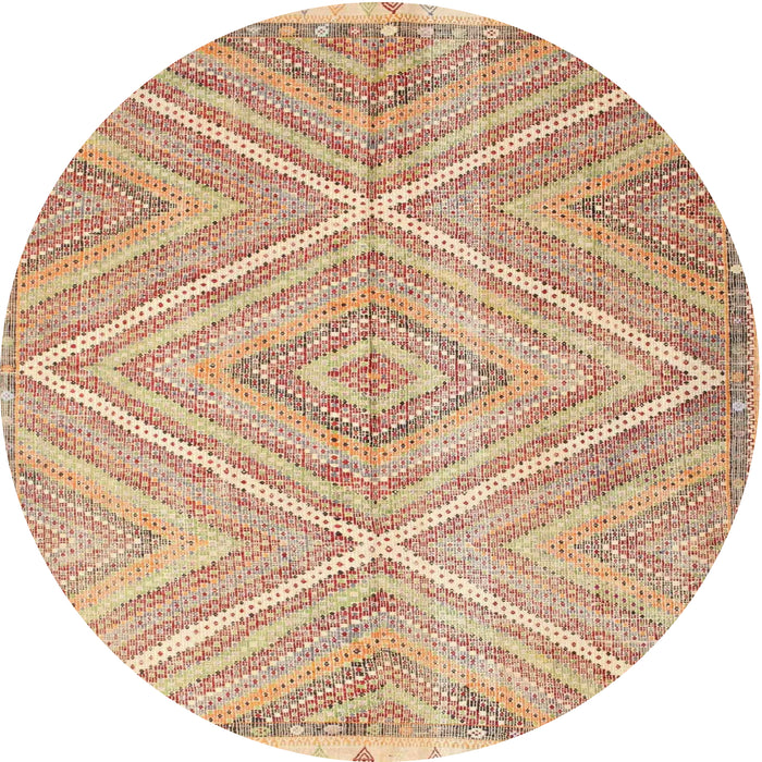 Sideview of Contemporary Orange Modern Rug, con870
