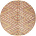 Sideview of Contemporary Orange Modern Rug, con870