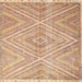 Sideview of Machine Washable Contemporary Orange Rug, wshcon870