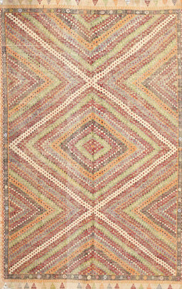 Contemporary Orange Modern Rug, con870