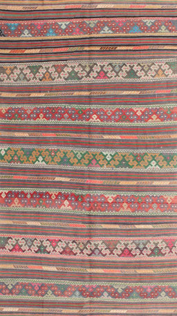 Contemporary Cherry Red Southwestern Rug, con871