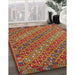 Machine Washable Contemporary Tomato Red Rug in a Family Room, wshcon872