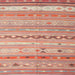 Sideview of Machine Washable Contemporary Orange Rug, wshcon873