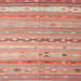 Square Contemporary Orange Southwestern Rug, con873