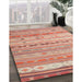 Contemporary Orange Southwestern Rug in Family Room, con873