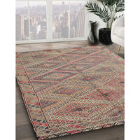 Contemporary Chestnut Brown Southwestern Rug, con874