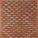 Sideview of Machine Washable Contemporary Saffron Red Rug, wshcon877