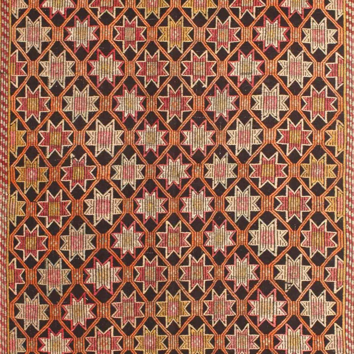 Machine Washable Contemporary Saffron Red Rug, wshcon877