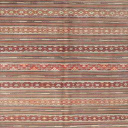 Square Contemporary Camel Brown Modern Rug, con878