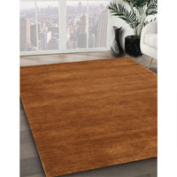 Contemporary Mahogany Brown Modern Rug, con87