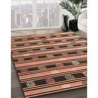 Contemporary Bakers Brown Southwestern Rug, con880