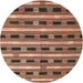 Sideview of Contemporary Bakers Brown Southwestern Rug, con880