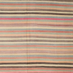 Sideview of Machine Washable Contemporary Copper Red Pink Rug, wshcon881