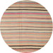 Sideview of Contemporary Copper Red Pink Modern Rug, con881