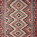 Square Contemporary Brown Red Southwestern Rug, con882