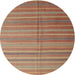 Sideview of Contemporary Brown Modern Rug, con883