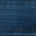 Sideview of Machine Washable Contemporary Blue Rug, wshcon886