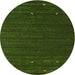 Sideview of Contemporary Shamrock Green Modern Rug, con888