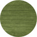 Sideview of Contemporary Seaweed Green Modern Rug, con88