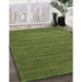 Machine Washable Contemporary Seaweed Green Rug in a Family Room, wshcon88