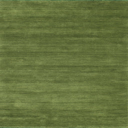 Sideview of Machine Washable Contemporary Seaweed Green Rug, wshcon88