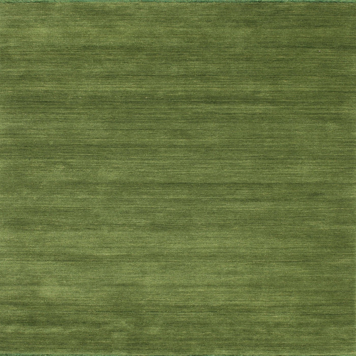 Sideview of Machine Washable Contemporary Seaweed Green Rug, wshcon88