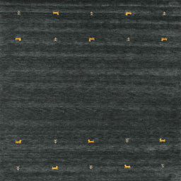 Square Contemporary Light Black Modern Rug, con890