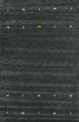 Contemporary Light Black Modern Rug, con890