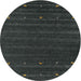 Sideview of Contemporary Light Black Modern Rug, con890