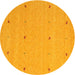 Sideview of Contemporary Dark Orange Modern Rug, con892