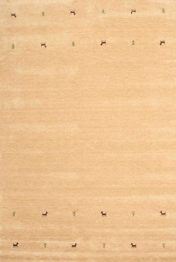 Contemporary Chrome Gold Yellow Solid Rug, con893