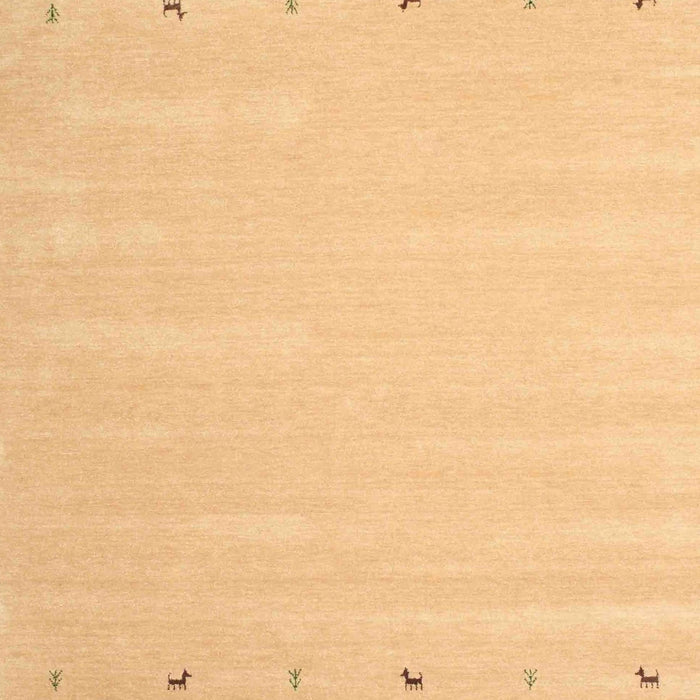 Contemporary Chrome Gold Yellow Solid Rug, con893