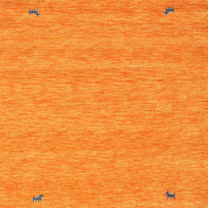 Square Contemporary Dark Orange Modern Rug, con894