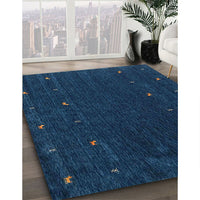 Contemporary Blue Modern Rug, con895