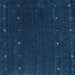 Sideview of Machine Washable Contemporary Blue Rug, wshcon895