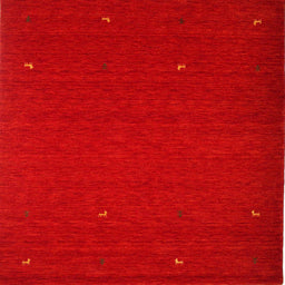 Square Contemporary Sunrise Orange Modern Rug, con896