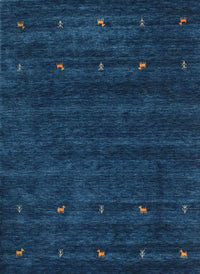 Machine Washable Contemporary Blue Rug, wshcon897