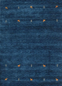 Machine Washable Contemporary Blue Rug, wshcon897