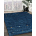 Machine Washable Contemporary Blue Rug in a Family Room, wshcon898