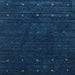 Sideview of Machine Washable Contemporary Blue Rug, wshcon898