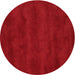 Square Machine Washable Contemporary Red Rug, wshcon8