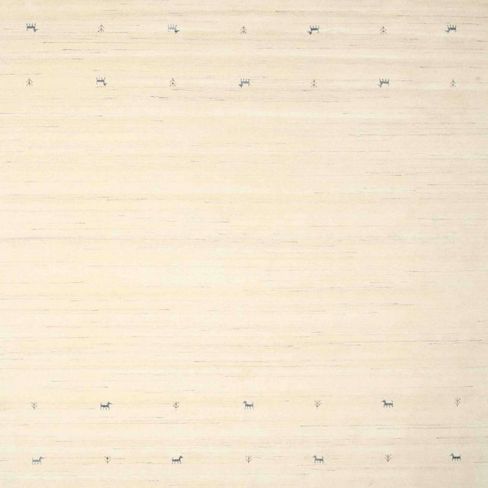 Square Contemporary Navajo White Gold Solid Rug, con901