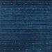 Square Contemporary Blue Modern Rug, con902