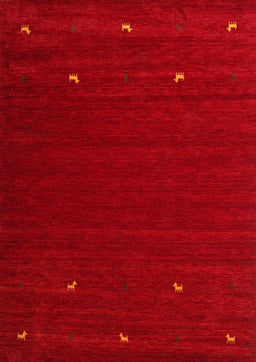 Machine Washable Contemporary Orange Red Rug, wshcon903