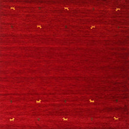 Sideview of Machine Washable Contemporary Orange Red Rug, wshcon903