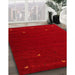 Machine Washable Contemporary Orange Red Rug in a Family Room, wshcon903