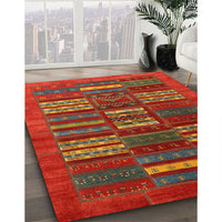 Contemporary Light Brown Modern Rug, con905